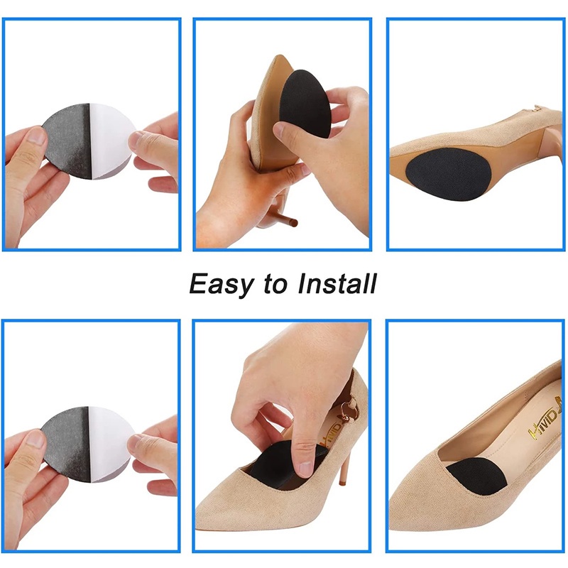 1 Cặp Đệm Cao Su Dán Đế Giày Chống Trượt Cho Unisex