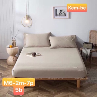 Bộ ga bọc nệm topper và vỏ gối bảo vệ nệm bông hàng xuất Nhật dư cam kết chất lượng | 1mx2m, 1m4x2m, 1m6x2m