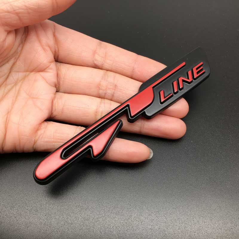 Kiểu Dáng Xe Kim Loại GT Dòng Huy Hiệu Xe Phía Sau Biểu Tượng Đuôi Miếng Dán Cho Peugeot Cho Xe Kia Phụ Kiện