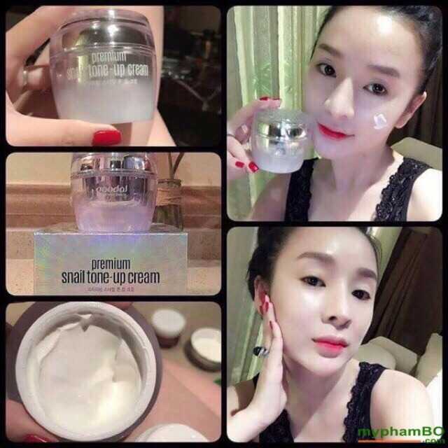 Siêu Sale 09/09 KEM DƯỠNG DA ỐC SÊN GOODAL PREMIUM SNAIL TONE UP CREAM 50ML