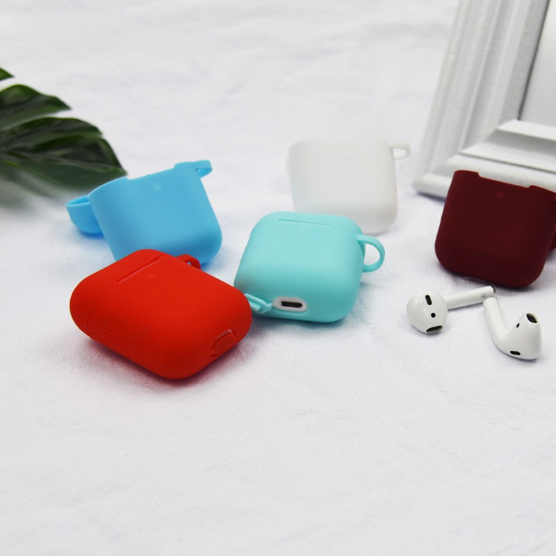 [Tặng kèm móc] Vỏ bảo vệ hộp đựng tai nghe không dây 1/2/3/PRO trơn màu 1080CATM