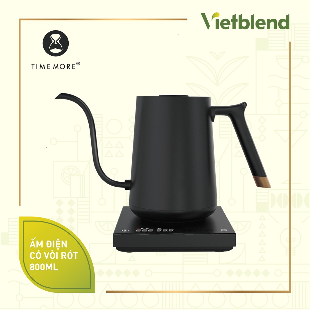Ấm điện có vòi rót Timemore Fish Smart | Đại lý chính hãng Timemore VIETBLEND
