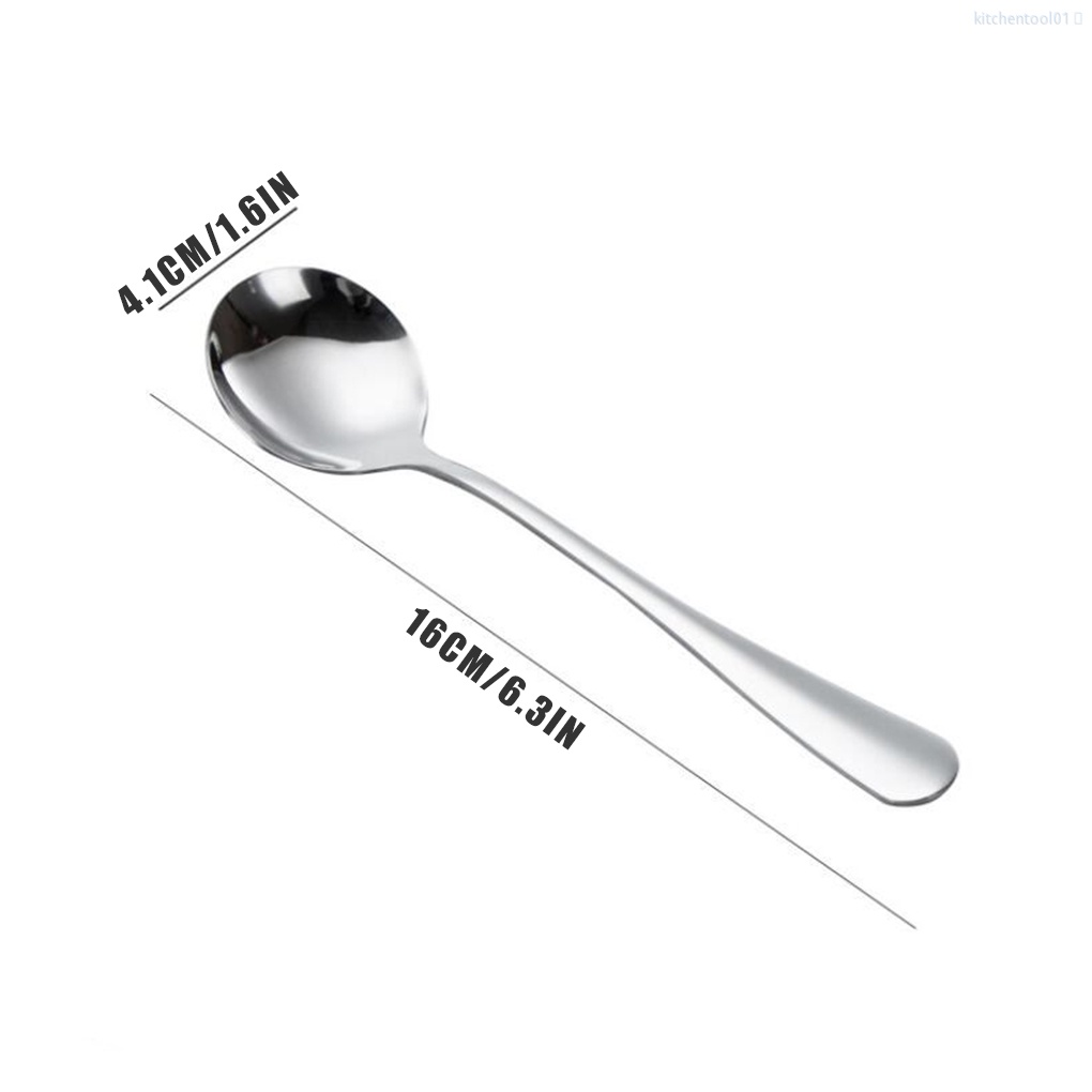 Muỗng canh/ uống trà/ cà phê bằng thép không gỉ cán dài tiện dụng cho nhà bếp