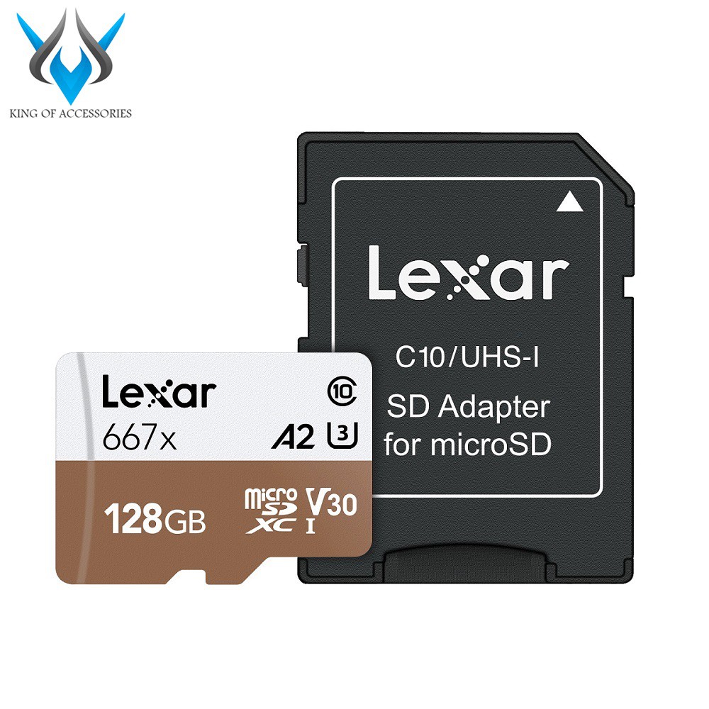 Thẻ Nhớ MicroSDXC Lexar Professional 667X V30 U3 4K A2 128GB R100MB/s (Vàng) - Không Box