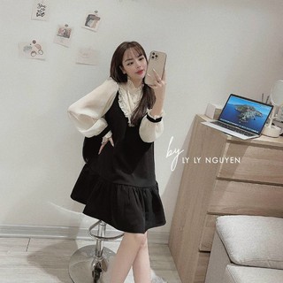 Đầm đuôi cá phối cổ bèo