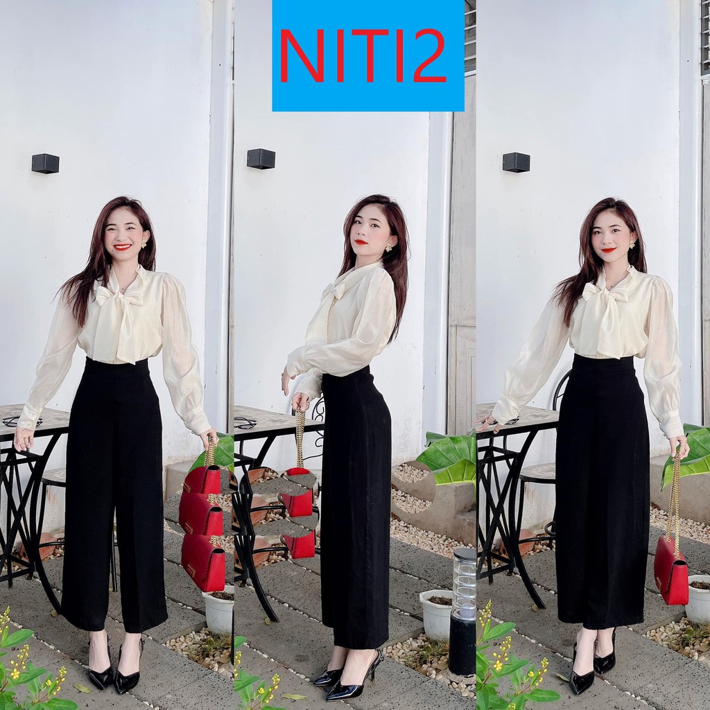 QUẦN TÂY ỐNG RỘNG NỮ LƯNG CAO MÀU ĐEN CAO CẤP NITIQC ĐẲNG CẤP ĐỦ SIZE S, M, L SIÊU XỊN SÒ, CỰC THOÁNG MÁT CHO MÙA HÈ