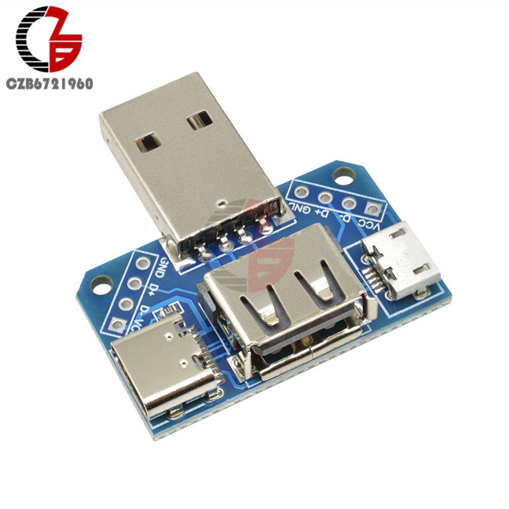 Đầu USB 5V chuyển đổi Type-c sang Micro USB sang 2.54mm 4P mô đun XY-USB4 | BigBuy360 - bigbuy360.vn