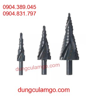 Bộ 3 mũi khoan tháp rãnh xoắn 4-12/20/32mm Titanium nitride