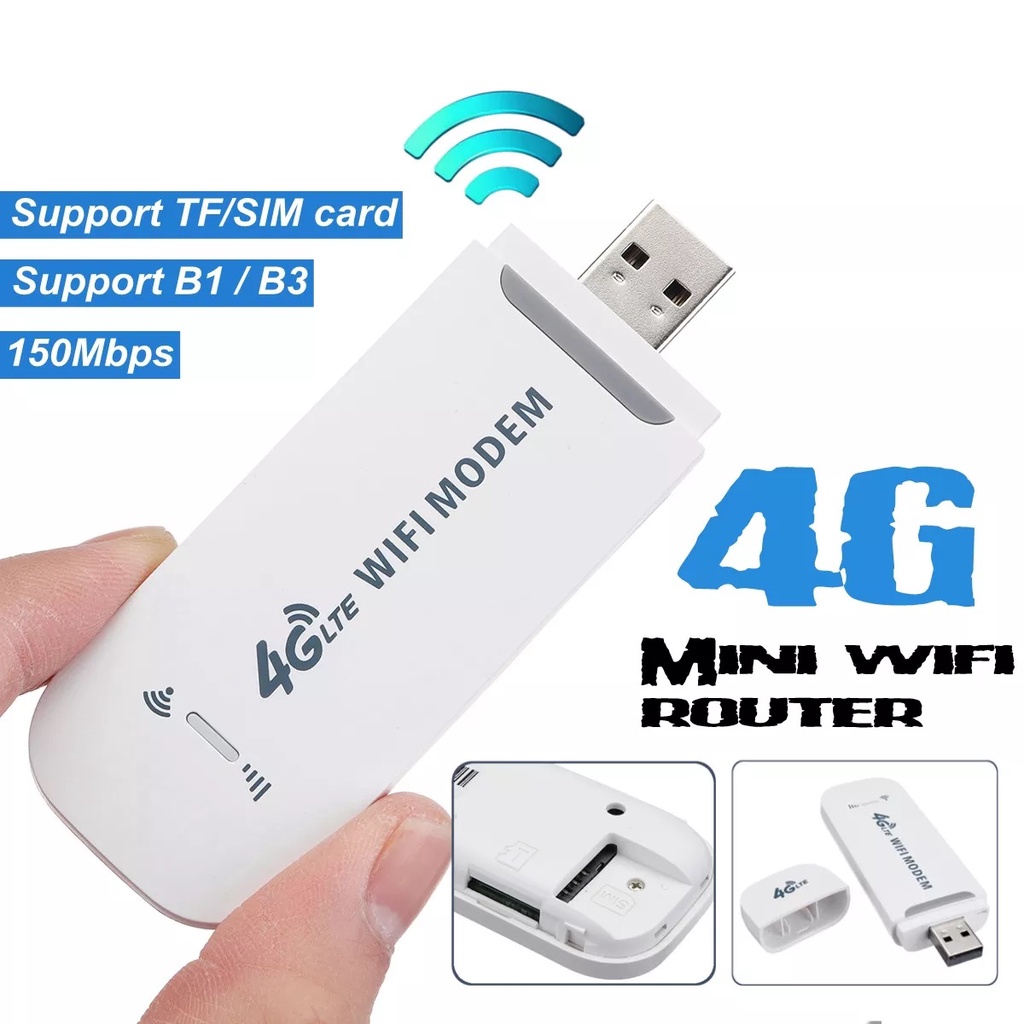 USB 4G LTE - Thiết bị phát sóng wifi từ sim Điện Thoại 3G/4G (3 in 1: Dcom 4G + Router Wifi + Access Point)