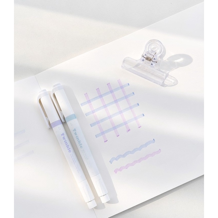 Bộ bút highlight kim tuyến Twinkle trang trí sổ tay bullet journal