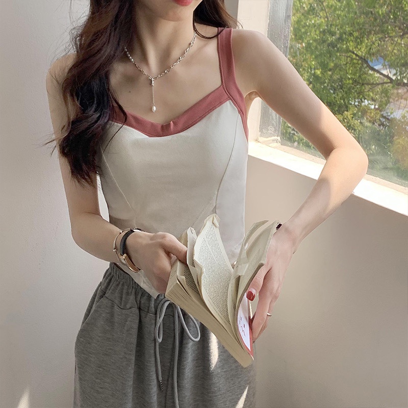 Áo dây LEEVA phối viền phá cách dáng lửng A399