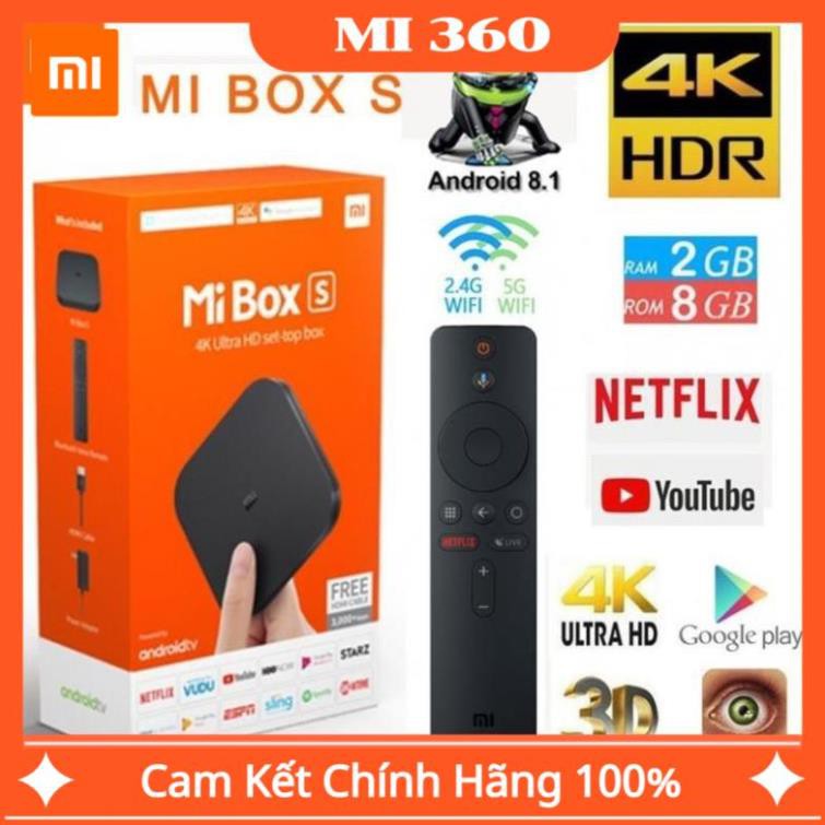 Xiaomi MiBox S 4K Android TV Global Quốc Tế