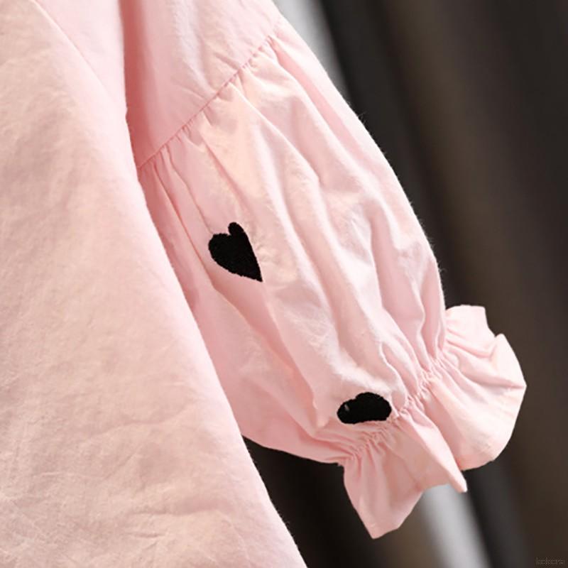 Áo Kiểu Hàn Quốc Tay Dài Thời Trang Mùa Thu Cho Bé Gái 1-6 Tuổi