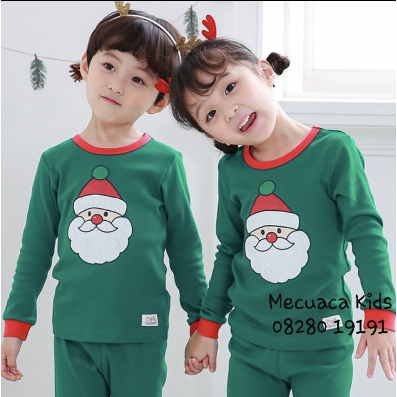 [120,130]Bộ cotton dài tay thu đông Noel cho bé trai bé gái Cobigie xuất Hàn dư xịn