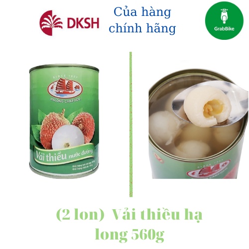 (2 lon)  Vải thiều hạ long 560g-[FREE SHIP] TỪ ĐƠN 50K, [Loại Đặc Biệt] Hàng ngon nhà làm