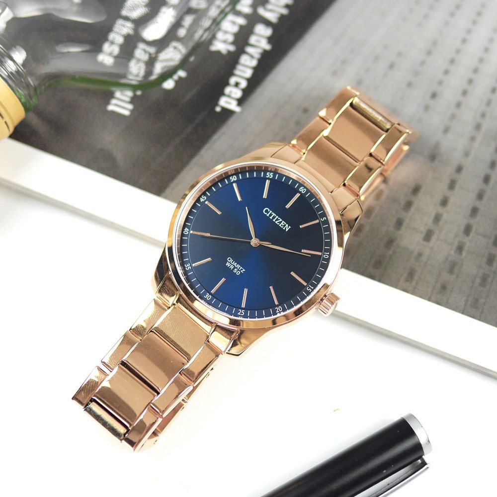 Đồng Hồ Nam Citizen Dây Thép Không Gỉ BH5003-51L - Mặt Xanh