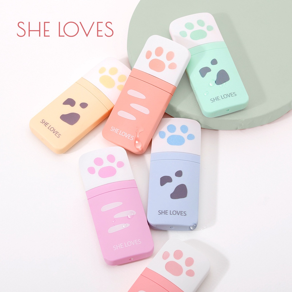 [Hàng mới về] Son môi dưỡng ẩm thiết kế vỏ son hình chân mèo 6 màu tươi sáng tuỳ chọn SHELOVES | BigBuy360 - bigbuy360.vn