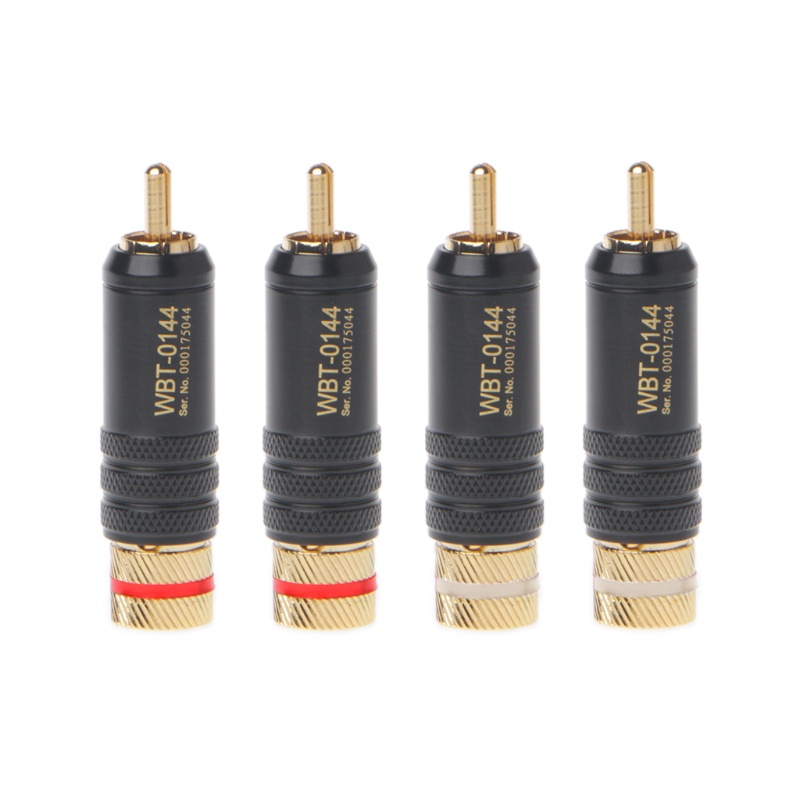 Set 4 Phích Cắm RCA Mạ Vàng WBT-0144