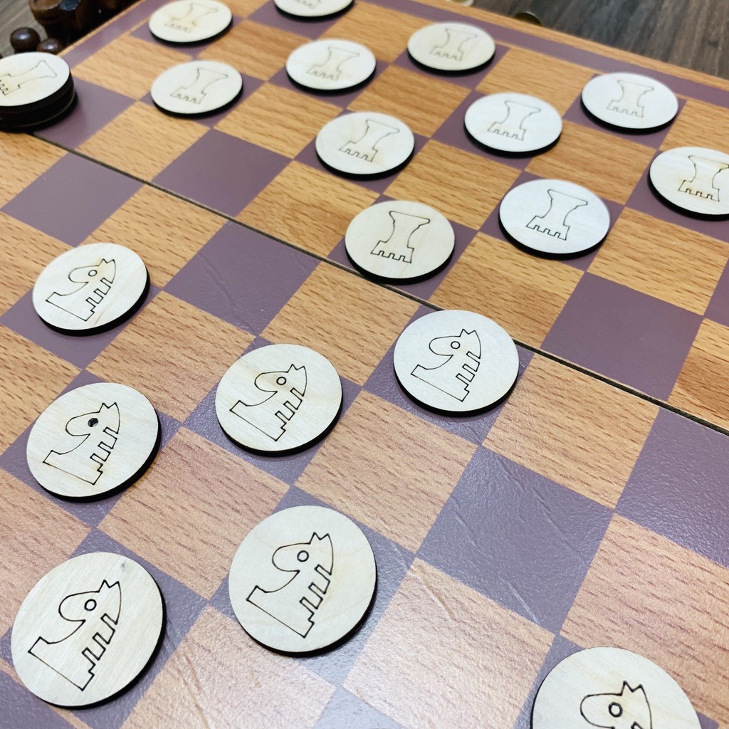 Đồ Chơi Gỗ Cờ Caro Kết Hợp Cờ Vua Giúp Rèn Luyện Tư Duy Phát Triển Trí Tuệ Dành Cho Mọi Lứa Tuổi