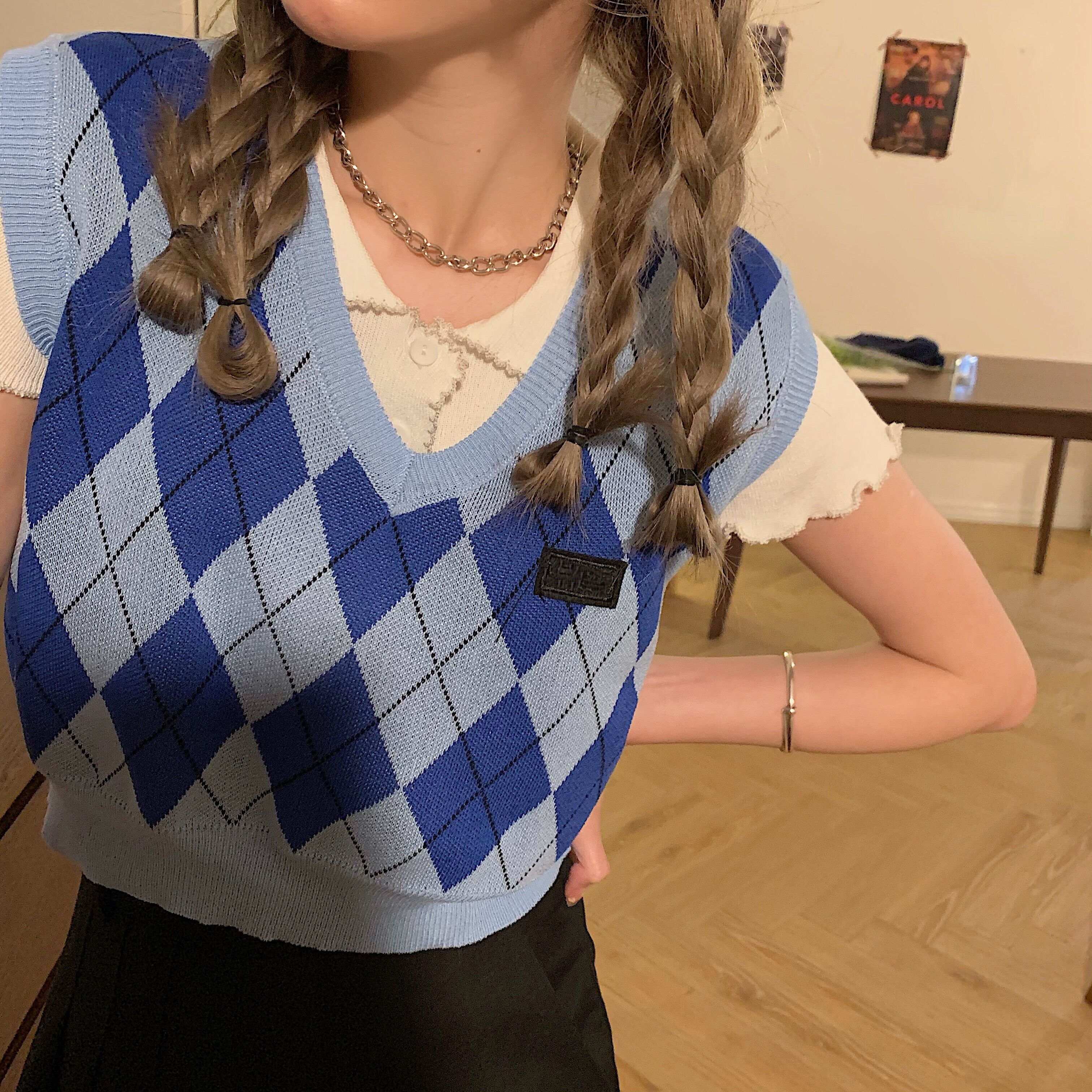 Áo Dệt Kim Không Tay Cổ Chữ V Thời Trang Hàn Quốc Cho Nữ | BigBuy360 - bigbuy360.vn