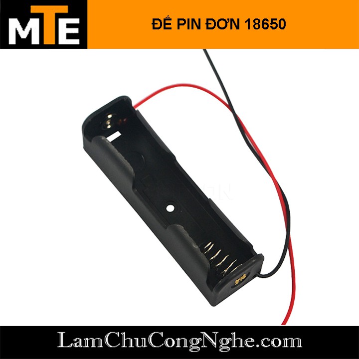 Hộp đế pin 18650 1 ngăn 3,7V