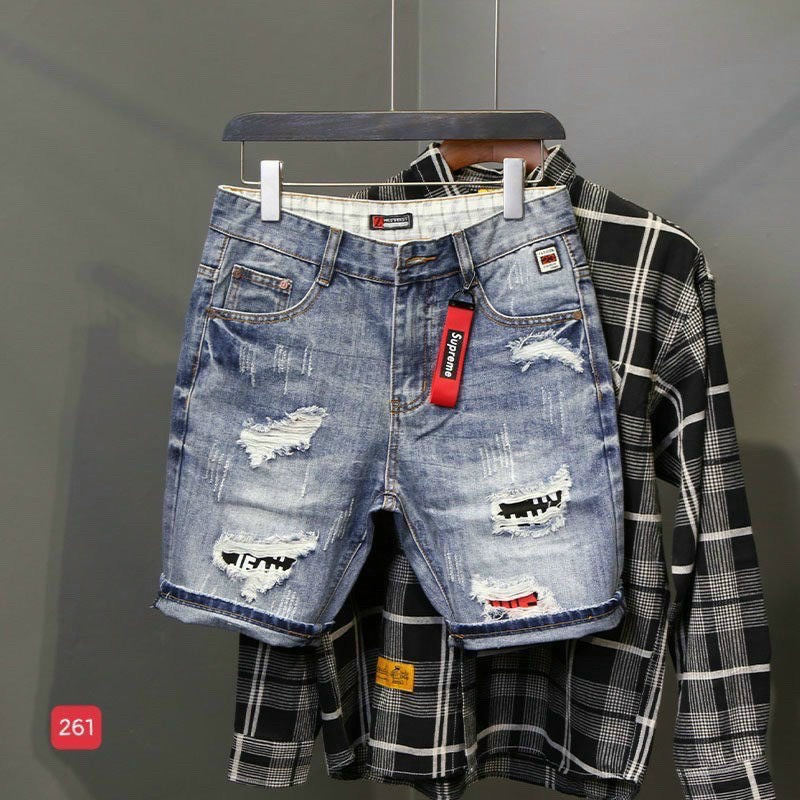 Quần short jean nam đen rách cao cấp - chất liệu bò co giãn tốt ( Hàng chuẩn shop) Lady-Hn Store88 KV232 | BigBuy360 - bigbuy360.vn