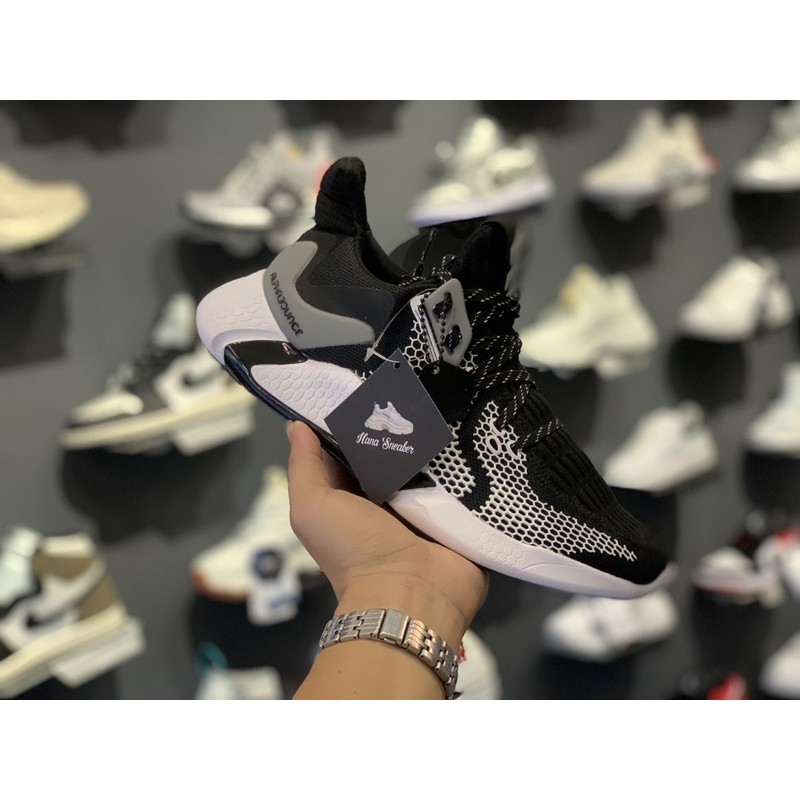 Giày thể thao/ Sneaker Alphabounce 2020 đen trắng (Full box + tặng kèm tất sneaker)