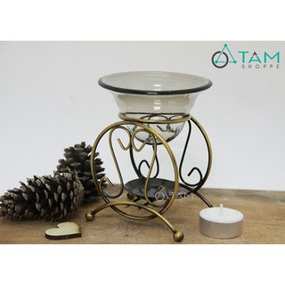 Đèn xông tinh dầu bằng nến Khung sắt số 04 tan