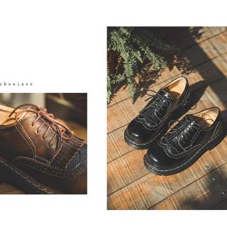 Giày da bò nữ Vintage