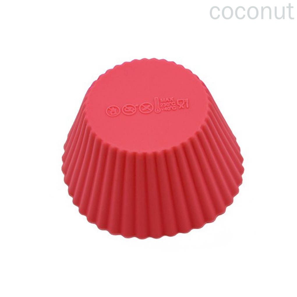 Set 12 Cốc Silicon Làm Bánh Cupcake Nhiều Màu