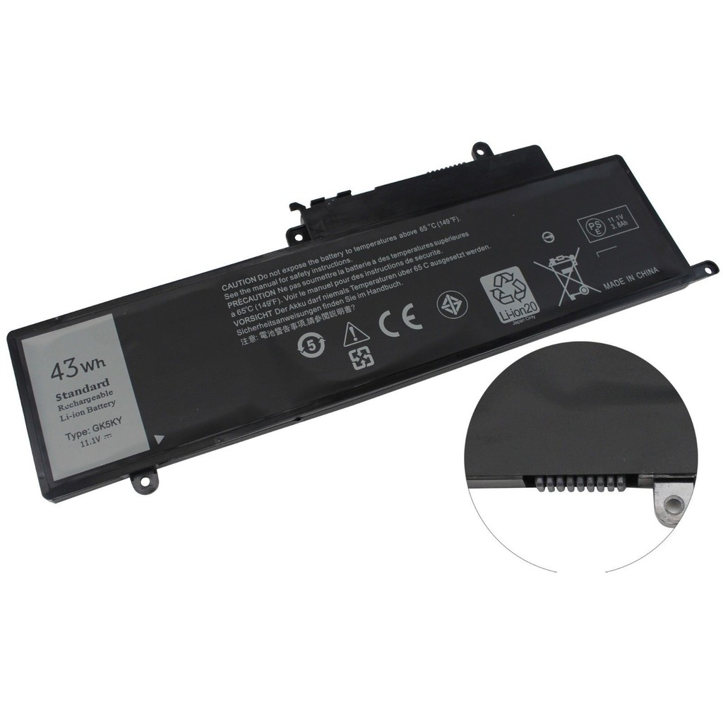 Pin laptop Dell Inspiron 11-3152 92NCT Dell 11.1v 43wh 3800 Mah BH 6 tháng