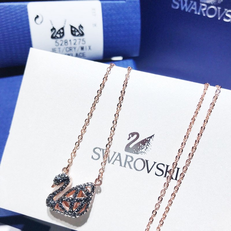 Dây Chuyền Thiên Nga Facet 3D 2 Màu Mặt Swarovski 5281275