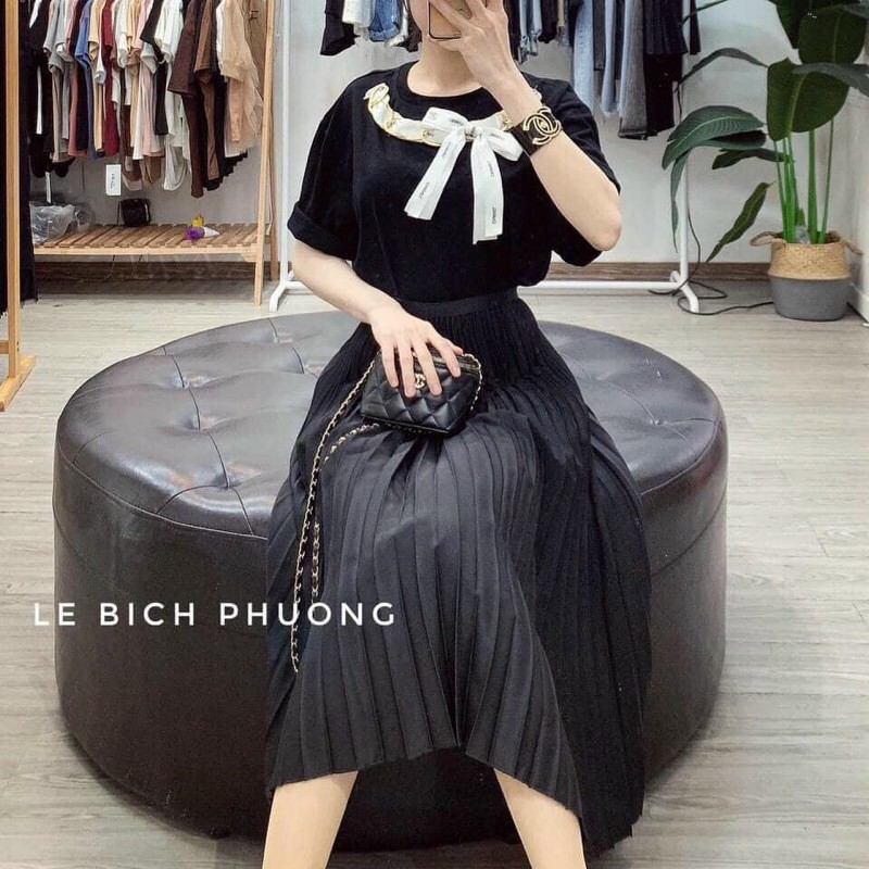 Áo CHanel cổ nơ hót hít