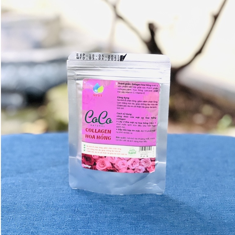 Bột đắp mặt collagen cánh hoa hồng(mask dẻo) (cao cấp) hàng mới, hàng chính hãng