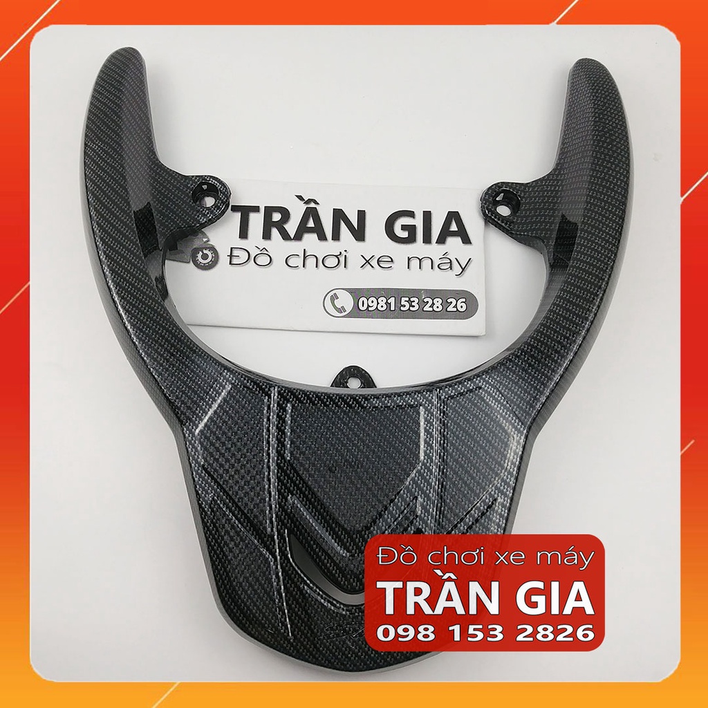 Ốp cảng sau xe Sh Mode năm 2013-2014-2015-2016-2017-2018-2019 chụp tay dắt Sh Mo nữ xi inox cacbon - phụ kiện trang trí