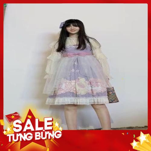 Đầm LOLITA babydoll cosplay tím ngọt ngào QC cao cấp (không áo trắng) -Hàng nhập khẩu
