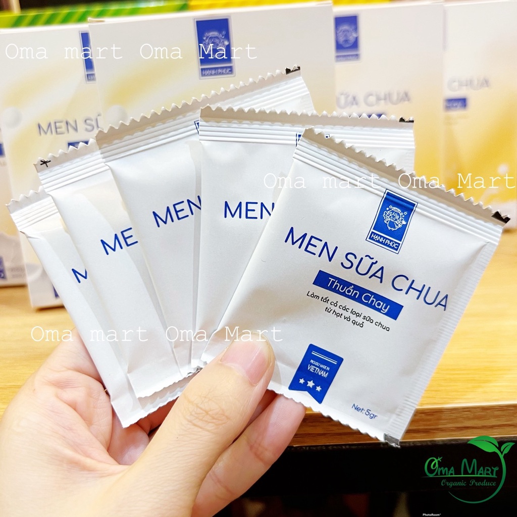 Men làm sữa chua thuần chay Hạnh Phúc (men làm sữa chua từ sữa hạt)