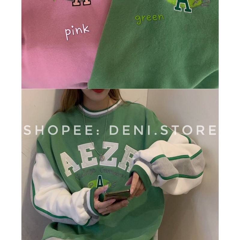 Áo Sweater AEZR Nam, nữ chất đẹp 2 line-ảnh thật