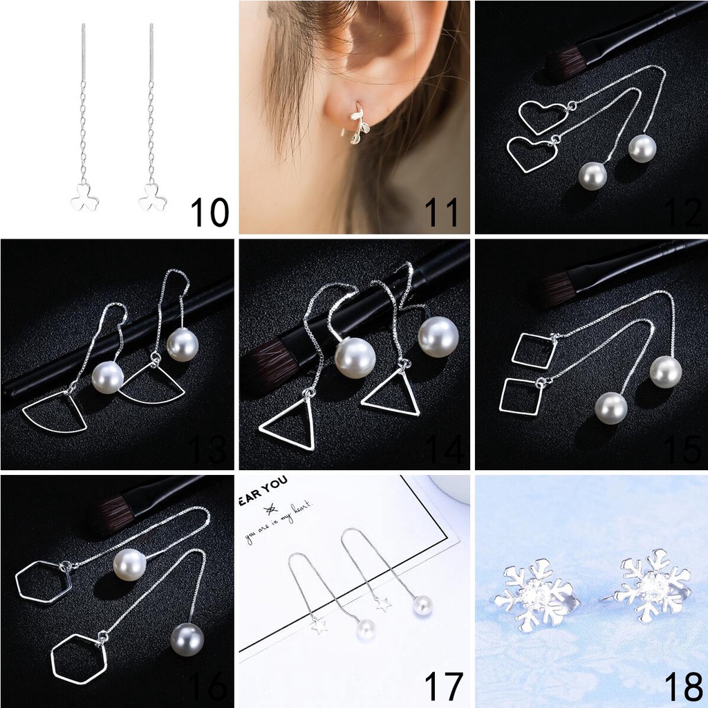 925 pure silver Earring for women Korean Fashion Jewellery Ear Accessories ED004