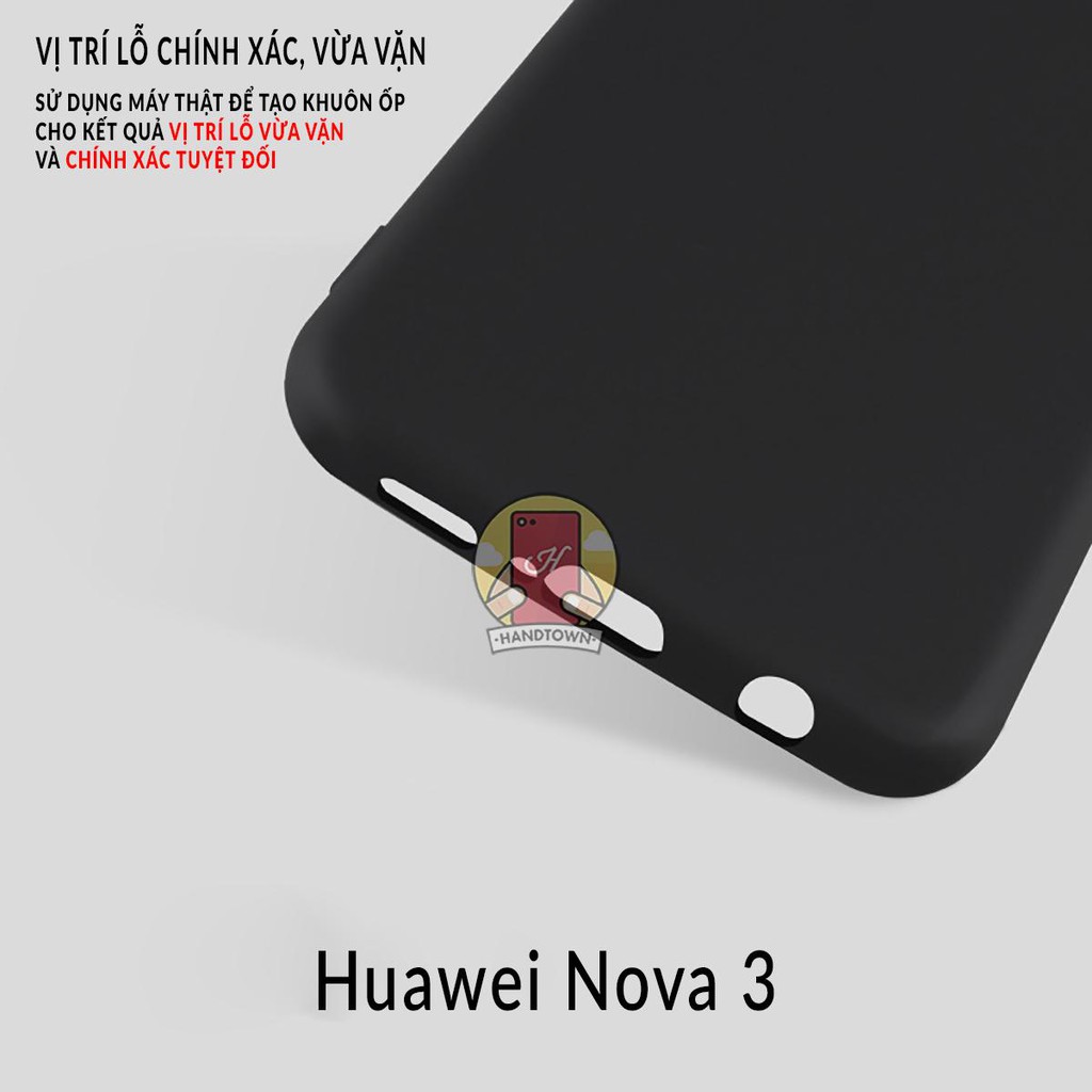 Ốp lưng Huawei Nova 3 silicone cao cấp dẻo nhám chống trầy