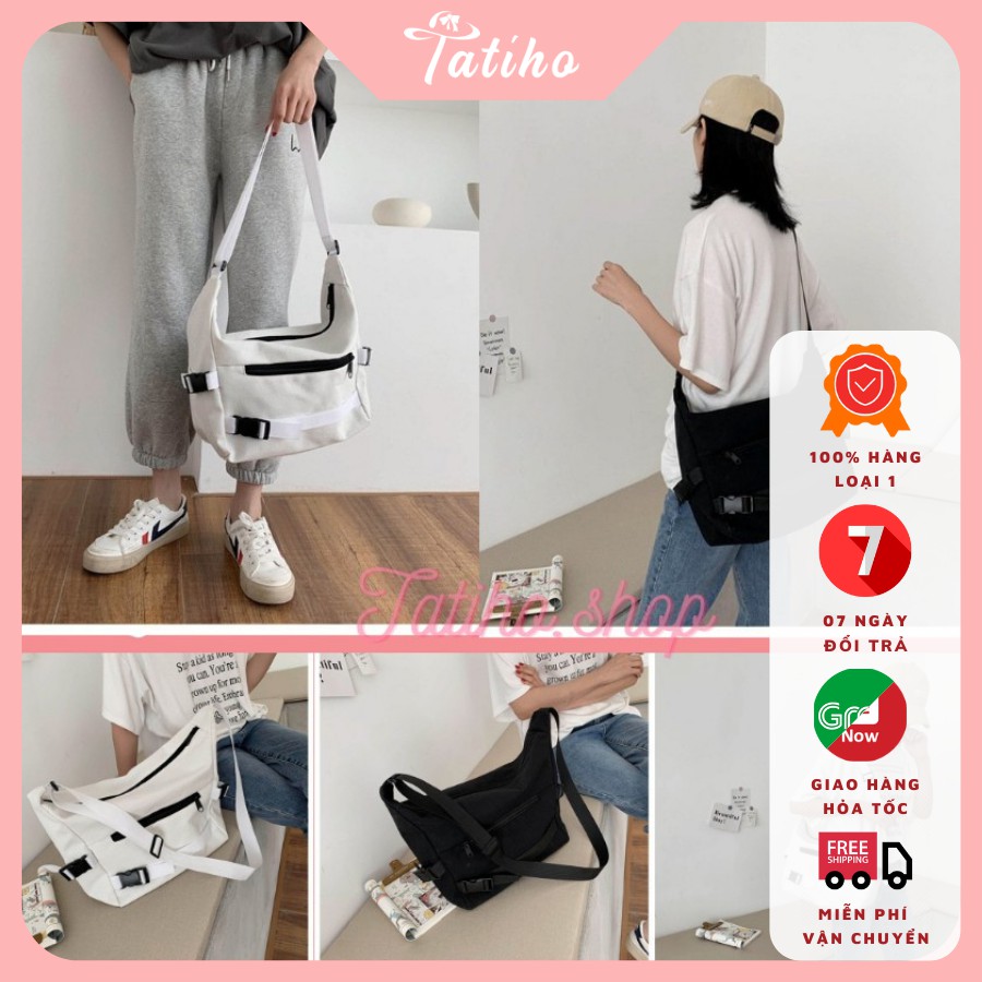 [HÀNG XỊN, GIÁ TỐT] Túi Vải Bao Tử Đeo Chéo Nam Nữ Form To Bền Chắc Chắn - TUI13
