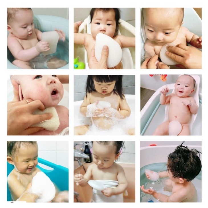 Bông tắm hữu cơ Murmur Hàn Quốc cho bé (lẻ và set)