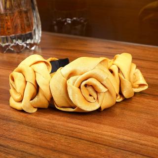 Băng đô satin 3 hoa hồng lụa thủ công cho nữ