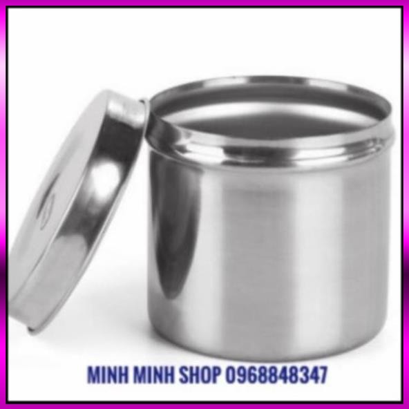 HỘP ĐỰNG BÔNG INOX _dụng cụ phun xăm - DCPX Eve