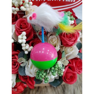 Đồ chơi bóng chuột lật đật cho mèo