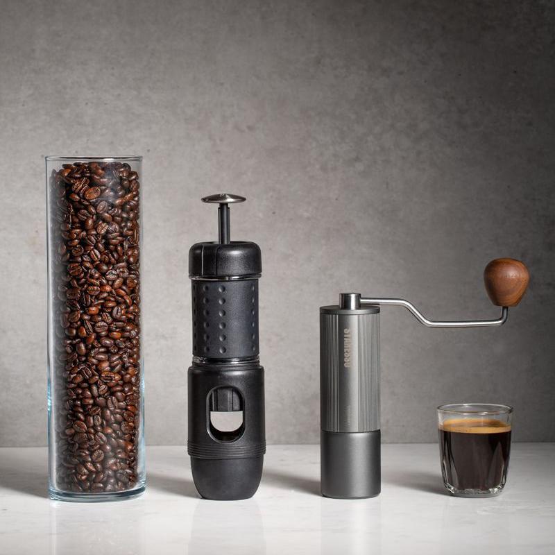 Cối xay cà phê STARESSO, Máy xay cà phê cầm tay lưỡi thép Thụy Sĩ tích hợp màng lọc - KaHomebrew