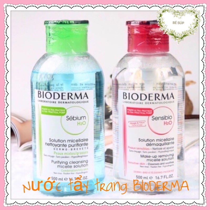 Giá Gốc[Rẻ vô địch ] Nước Tẩy Trang Bioderma Créaline H2O 500ml Bản Mới Nhất Biodema nội địa trung[ bé súp nội đia] | WebRaoVat - webraovat.net.vn