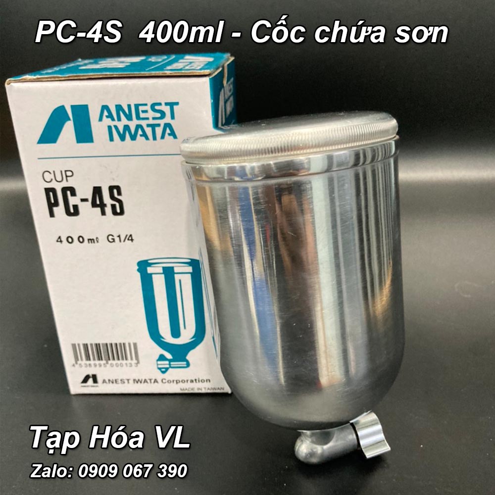 PC-4S 400ml - Cốc chứa sơn Anest Iwata (Ren 1/4'')