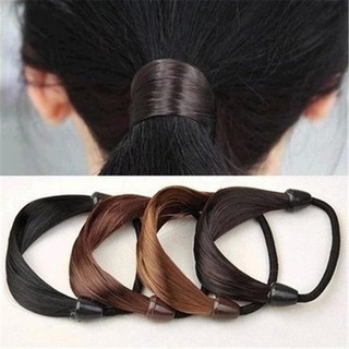 Dây buộc tóc đuôi ngựa thiết kế gắn tóc giả phong cách Hàn Quốc
