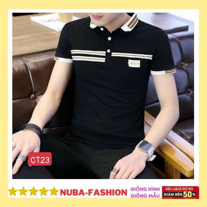Áo thun nam nữ cổ bẻ cao cấp, ao phông chất vải polo, thấm hút mồ hôi  TAKA 23